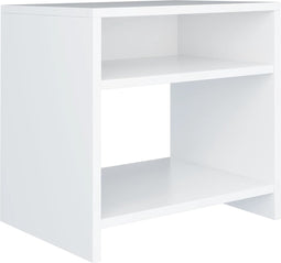 vidaXL - Nachtkastje - 40x30x40 - cm - bewerkt - hout - wit