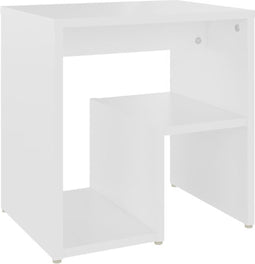 vidaXL - Nachtkastje - 40x30x40 - cm - bewerkt - hout - wit