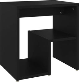 vidaXL - Nachtkastje - 40x30x40 - cm - bewerkt - hout - zwart