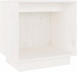 vidaXL - Nachtkastje - 40x30x40 - cm - massief - grenenhout - wit