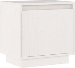 vidaXL - Nachtkastje - 40x30x40 - cm - massief - grenenhout - wit