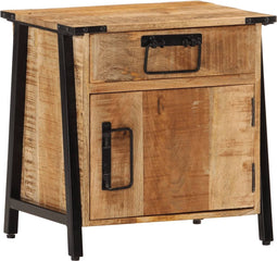vidaXL - Nachtkastje - 40x30x42 - cm - massief - mangohout