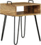 vidaXL - Nachtkastje - 40x30x47 - cm - massief - mangohout