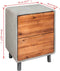 vidaXL - Nachtkastje - 40x30x50 - cm - beton - en - acaciahout