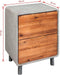 vidaXL - Nachtkastje - 40x30x50 - cm - beton - en - acaciahout