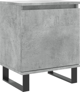 vidaXL - Nachtkastje - 40x30x50 - cm - bewerkt - hout - betongrijs