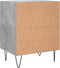 vidaXL - Nachtkastje - 40x30x50 - cm - bewerkt - hout - betongrijs