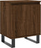 vidaXL - Nachtkastje - 40x30x50 - cm - bewerkt - hout - bruin - eikenkleur