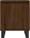 vidaXL - Nachtkastje - 40x30x50 - cm - bewerkt - hout - bruin - eikenkleur
