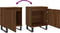 vidaXL - Nachtkastje - 40x30x50 - cm - bewerkt - hout - bruin - eikenkleur