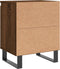 vidaXL - Nachtkastje - 40x30x50 - cm - bewerkt - hout - bruin - eikenkleur
