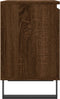 vidaXL - Nachtkastje - 40x30x50 - cm - bewerkt - hout - bruin - eikenkleur