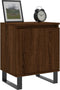 vidaXL - Nachtkastje - 40x30x50 - cm - bewerkt - hout - bruin - eikenkleur