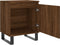 vidaXL - Nachtkastje - 40x30x50 - cm - bewerkt - hout - bruin - eikenkleur