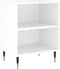 vidaXL - Nachtkastje - 40x30x50 - cm - bewerkt - hout - hoogglans - wit