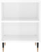 vidaXL - Nachtkastje - 40x30x50 - cm - bewerkt - hout - hoogglans - wit