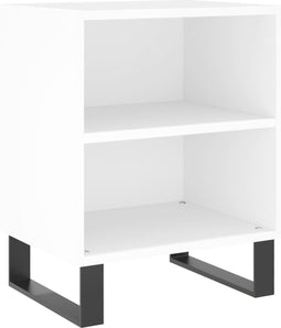 vidaXL - Nachtkastje - 40x30x50 - cm - bewerkt - hout - wit