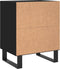 vidaXL - Nachtkastje - 40x30x50 - cm - bewerkt - hout - zwart