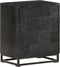 vidaXL - Nachtkastje - 40x30x50 - cm - massief - acaciahout - en - mangohout - zwart