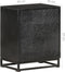 vidaXL - Nachtkastje - 40x30x50 - cm - massief - acaciahout - en - mangohout - zwart
