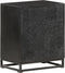 vidaXL - Nachtkastje - 40x30x50 - cm - massief - acaciahout - en - mangohout - zwart