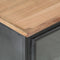 vidaXL - Nachtkastje - 40x30x50 - cm - massief - acaciahout - grijs