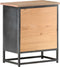 vidaXL - Nachtkastje - 40x30x50 - cm - massief - acaciahout - grijs