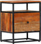 vidaXL - Nachtkastje - 40x30x50 - cm - massief - gerecycled - hout - en - staal