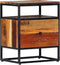 vidaXL - Nachtkastje - 40x30x50 - cm - massief - gerecycled - hout - en - staal