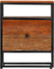 vidaXL - Nachtkastje - 40x30x50 - cm - massief - gerecycled - hout - en - staal