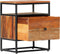 vidaXL - Nachtkastje - 40x30x50 - cm - massief - gerecycled - hout - en - staal