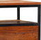 vidaXL - Nachtkastje - 40x30x50 - cm - massief - gerecycled - hout - en - staal