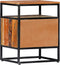 vidaXL - Nachtkastje - 40x30x50 - cm - massief - gerecycled - hout - en - staal