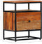 vidaXL - Nachtkastje - 40x30x50 - cm - massief - gerecycled - hout - en - staal
