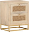 vidaXL - Nachtkastje - 40x30x50 - cm - massief - mangohout - en - ijzer