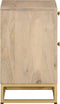 vidaXL - Nachtkastje - 40x30x50 - cm - massief - mangohout - en - ijzer