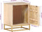 vidaXL - Nachtkastje - 40x30x50 - cm - massief - mangohout - en - ijzer