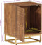 vidaXL - Nachtkastje - 40x30x50 - cm - massief - mangohout - en - ijzer