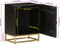 vidaXL - Nachtkastje - 40x30x50 - cm - massief - mangohout - en - ijzer - zwart