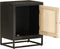 vidaXL - Nachtkastje - 40x30x50 - cm - massief - mangohout - en - ijzer - zwart