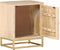vidaXL - Nachtkastje - 40x30x50 - cm - massief - mangohout - en - ijzer
