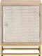 vidaXL - Nachtkastje - 40x30x50 - cm - massief - mangohout - en - ijzer