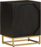 vidaXL - Nachtkastje - 40x30x50 - cm - massief - mangohout - en - ijzer - zwart