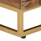 vidaXL - Nachtkastje - 40x30x50 - cm - massief - mangohout - en - ijzer