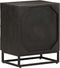 vidaXL - Nachtkastje - 40x30x50 - cm - massief - mangohout - en - ijzer - zwart