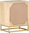 vidaXL - Nachtkastje - 40x30x50 - cm - massief - mangohout - en - ijzer