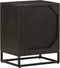 vidaXL - Nachtkastje - 40x30x50 - cm - massief - mangohout - en - ijzer - zwart