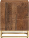 vidaXL - Nachtkastje - 40x30x50 - cm - massief - mangohout - en - ijzer