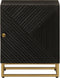 vidaXL - Nachtkastje - 40x30x50 - cm - massief - mangohout - en - ijzer - zwart