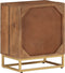 vidaXL - Nachtkastje - 40x30x50 - cm - massief - mangohout - en - ijzer